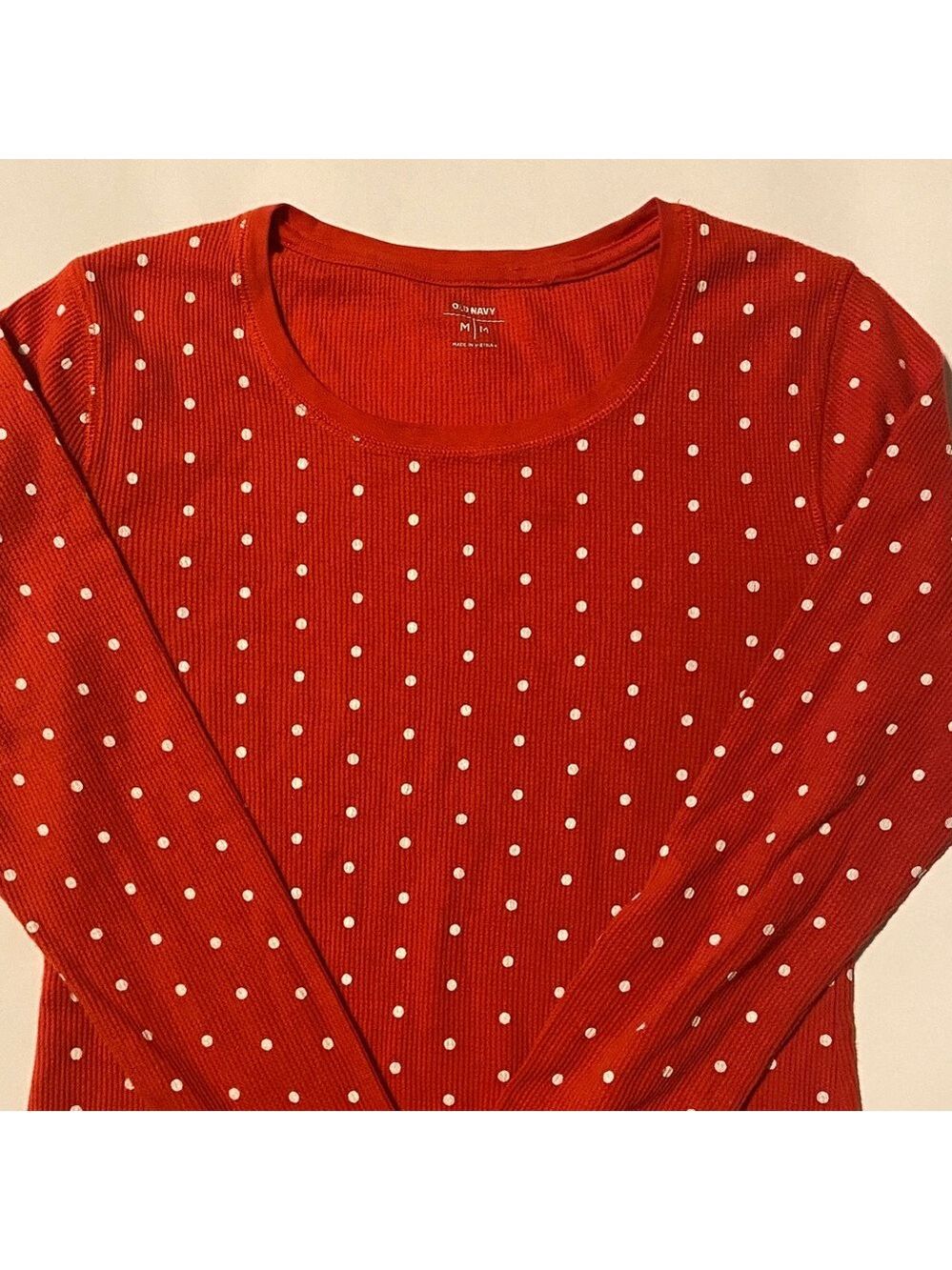 Old Navy Red and White Polka Dot Top